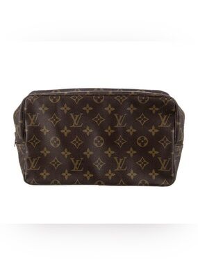 Louis Vuitton Brown Monogram Canvas Trousse -Toiletry bag. Pristine Condition